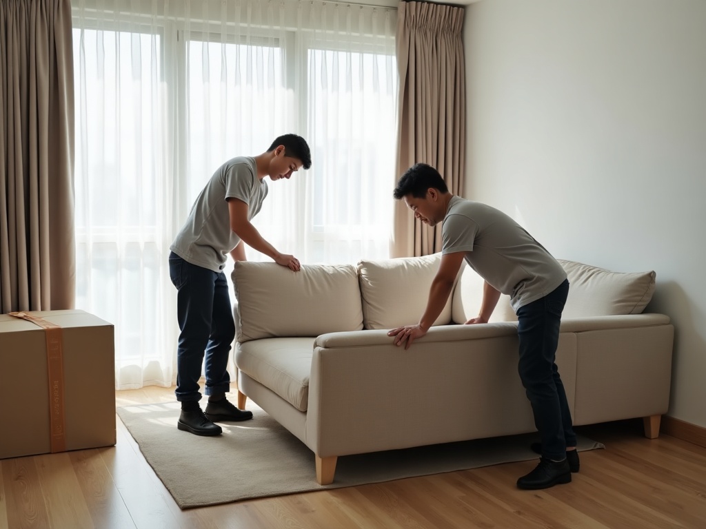 Đội thợ 7MODU lắp đặt nội thất tại nhà khách ở Long Thành