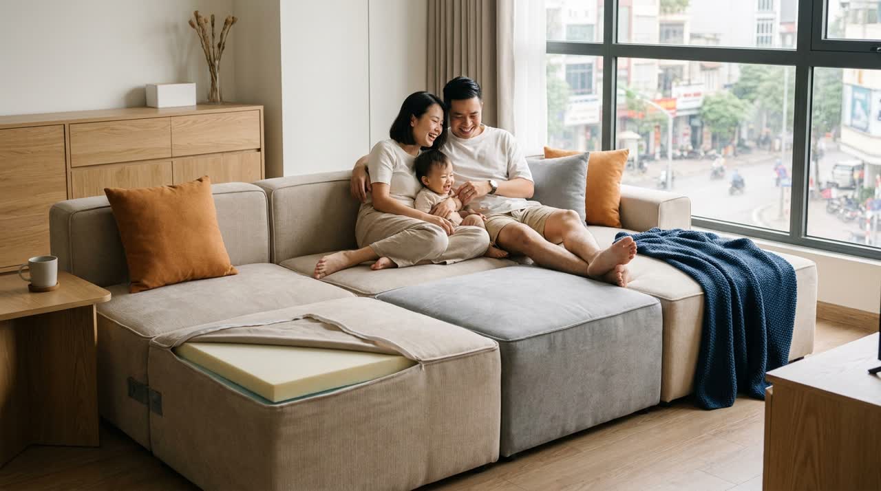 Cách chọn vỏ áo sofa module theo chất liệu và màu — Đời sống