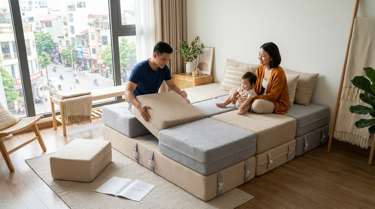 Lắp tháo giường module tại nhà — Đời sống