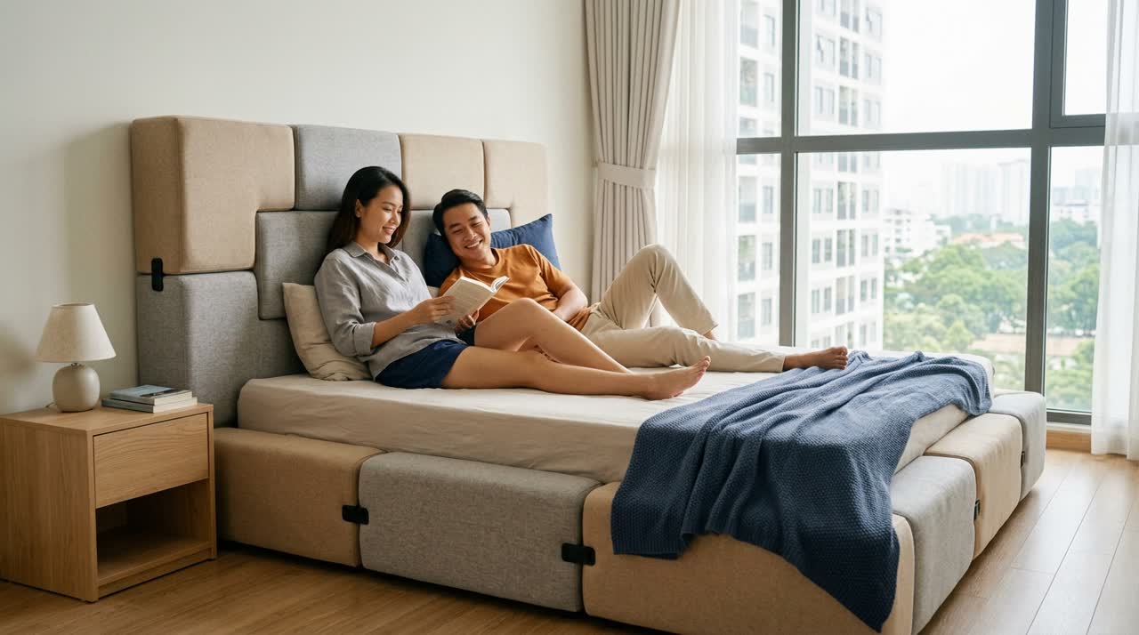 Giường module cho phòng ngủ nhỏ chung cư — Đời sống