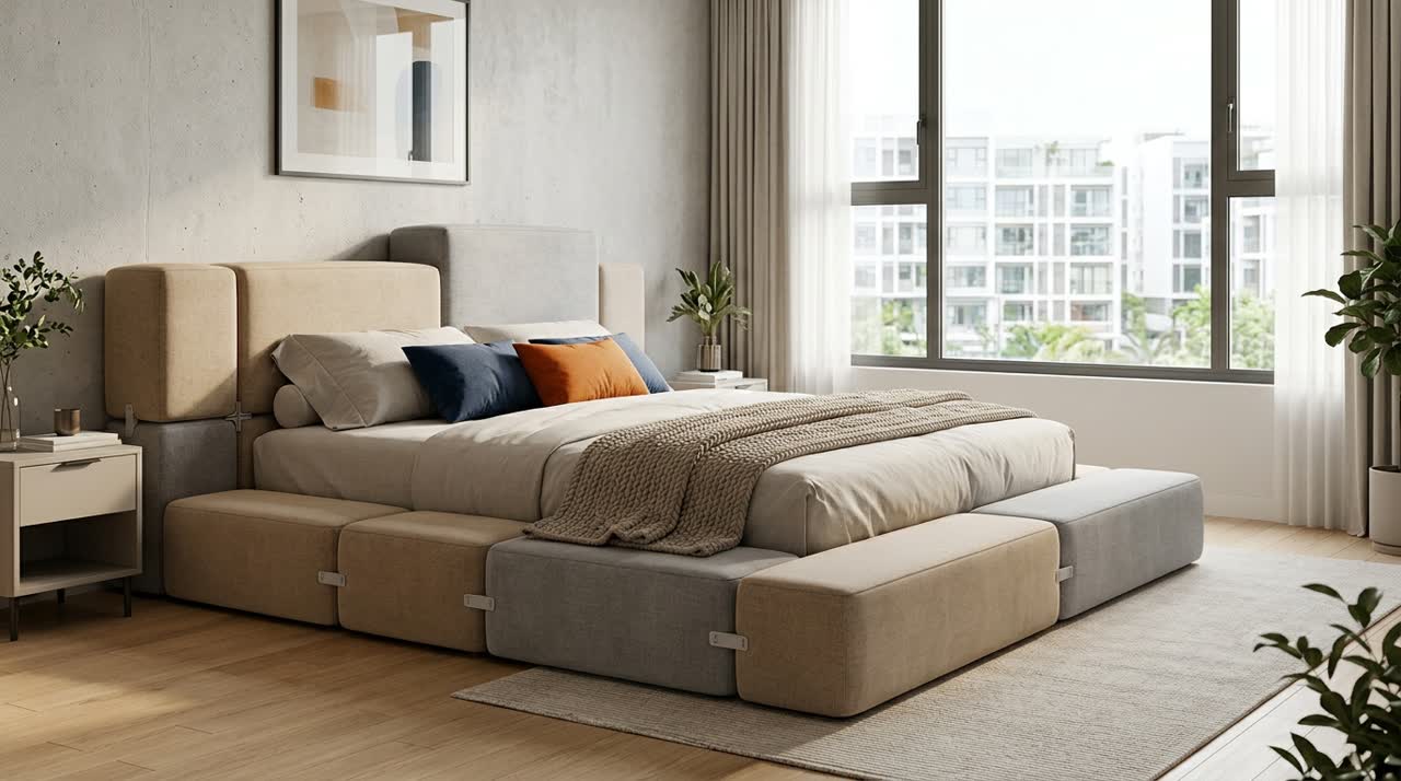 Giường module tháo lắp 7MODU — Toàn cảnh