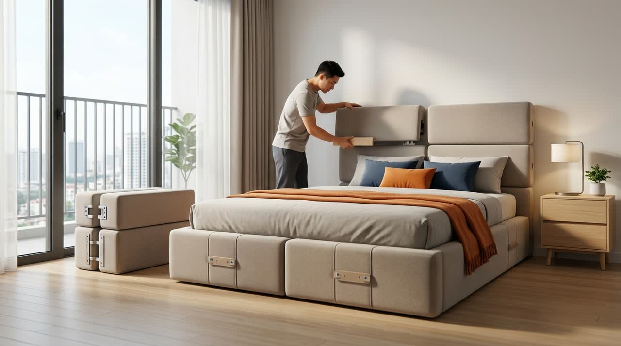 Giường module tháo lắp 7MODU — Công năng