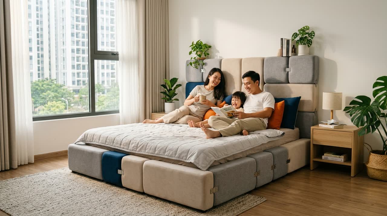 Giường module tháo lắp 7MODU — Đời sống