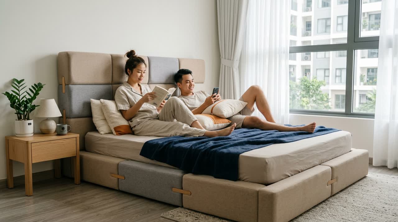 So sánh giường module và giường gỗ nguyên khối — Đời sống