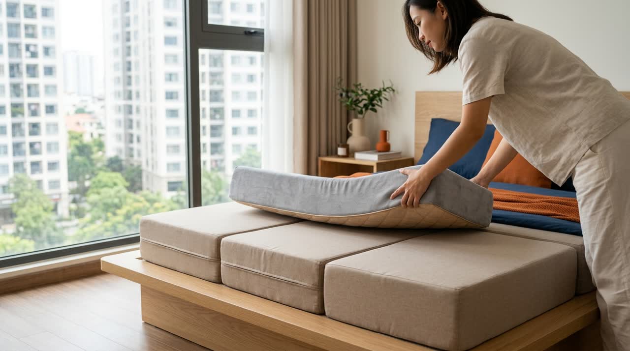 Nệm module 4 mùa hai mặt nóng lạnh — Công năng