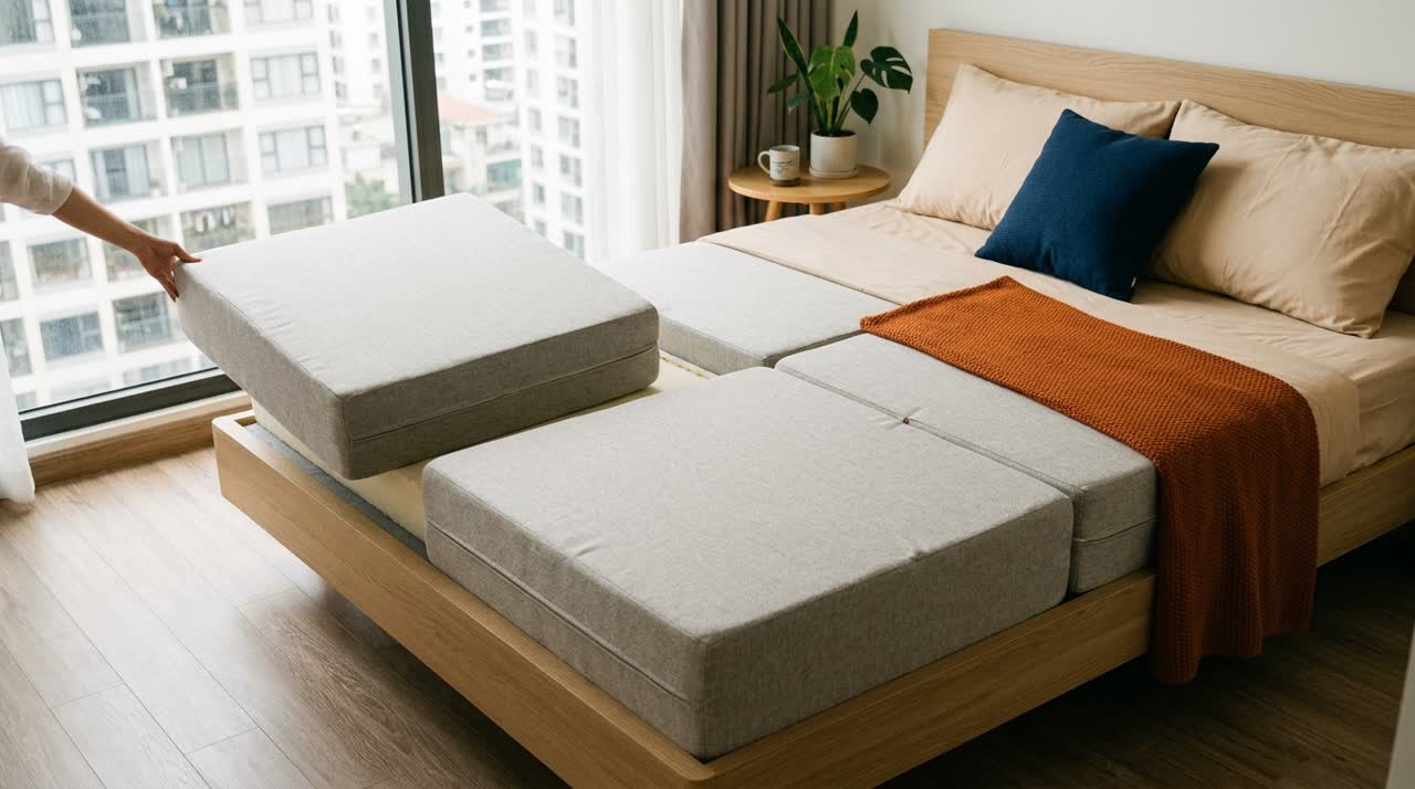 Nệm ghép gia đình không rãnh giữa — Công năng