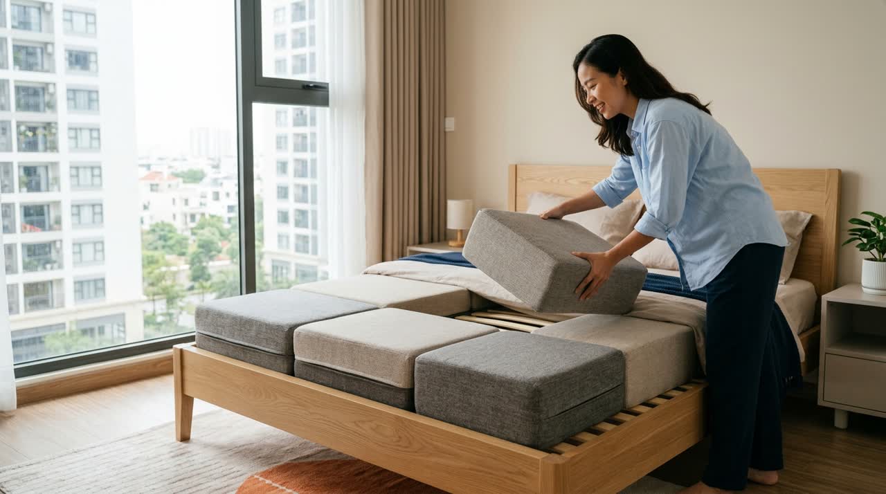 Nệm module tháo lắp 7MODU — Công năng