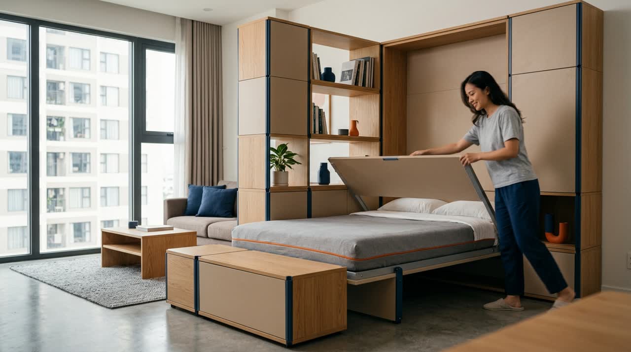 Vách ngủ - ốp tường thành giường khách — Công năng
